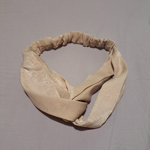 Hairband with elastic like new, beige