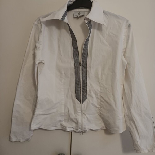 Raniami women's shirt with zipper, like new, white, size S