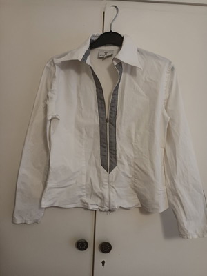 Raniami women's shirt with zipper, like new, white, size S