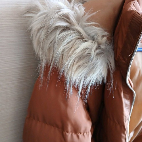 Long jacket like new, orange, size M