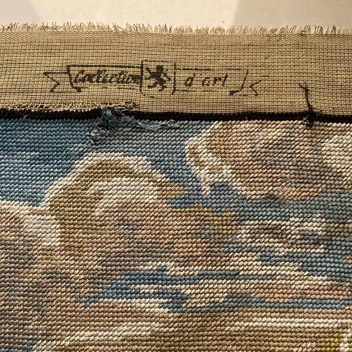 Handmade embroidered tapestry used, 1.10x0.47 m