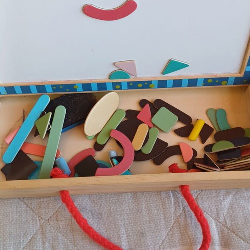 Wooden Magnetic Activity Board double-sided used