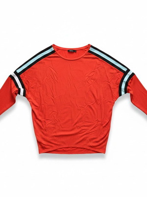 Eksept red oversized long sleeve top, size S