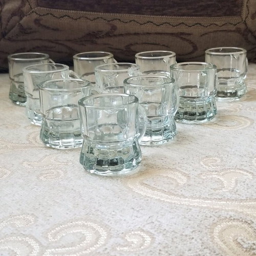 Rakı glasses used, set of 10 pieces