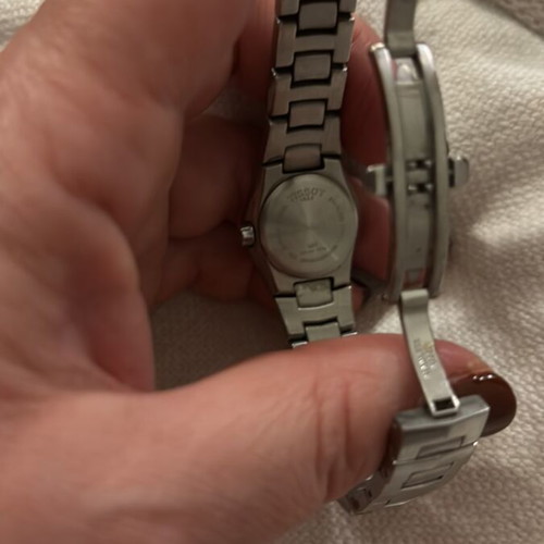 Tissot women's watch used, stainless steel with diamonds