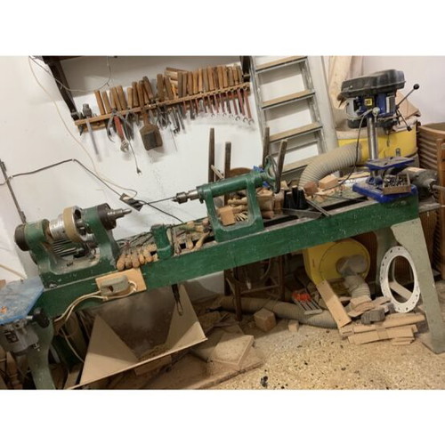 Wood lathe, single-phase, approx. 1 meter opening