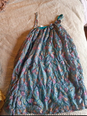 Silk dress like new, multicolor, size S, knee-length