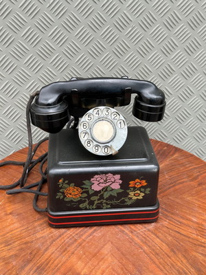 Old iron pre-war telephone used, functional
