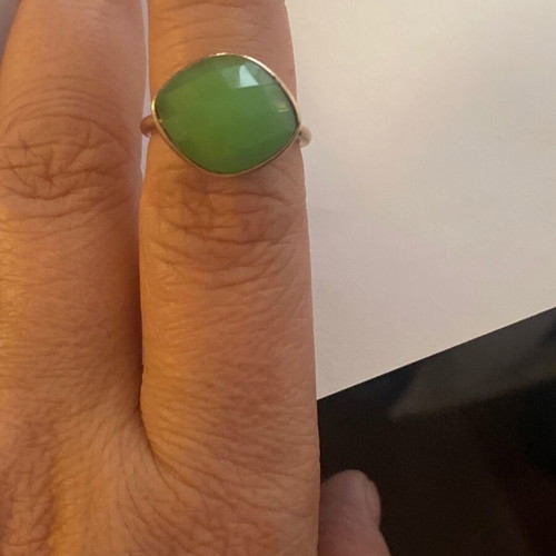 Mazaraki gold-plated silver ring with emerald stone like new