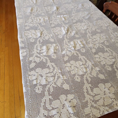 Knitted handmade blanket used 200x200