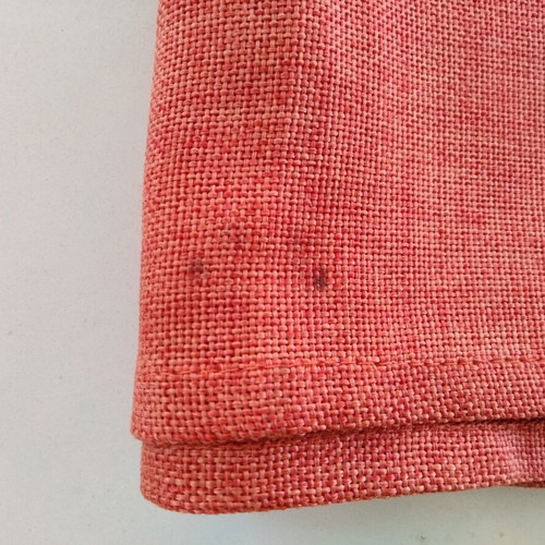 Set of 2 table runners terracotta with embossed texture, like new