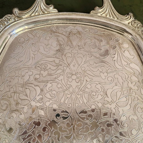 Silver-plated serving tray vintage, like new, made in Italy