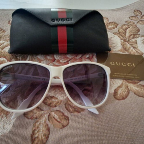 Gucci women's sunglasses, white, used