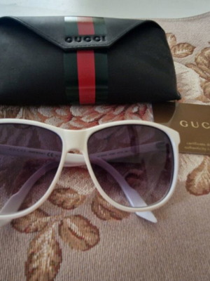 Gucci women's sunglasses, white, used