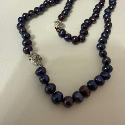 Zenzhu pearl set like new, purple
