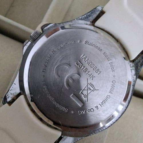 Women's silver-tone watch with crystals used