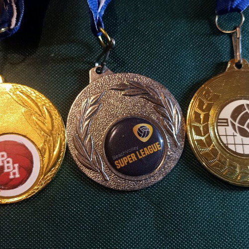 Beach Volley Collectible Medals vintage set of 5, like new