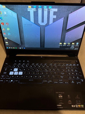 Asus Tuf Dash F15 laptop σαν καινούργιο με i7-12650H, 16GB RAM, RTX 3050Ti