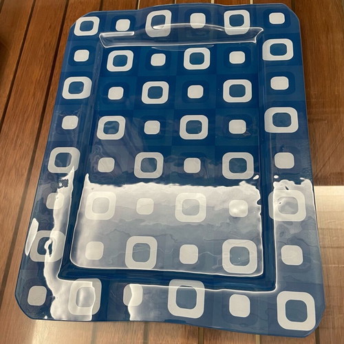 Glass Swedish serving tray new