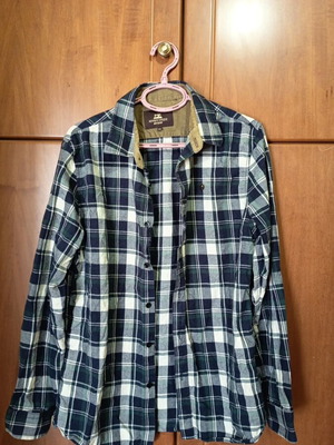 New Wave plaid shirt XL like new, blue multicolor