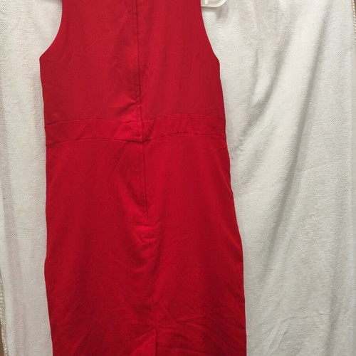 Red sleeveless dress H&M like new, crepe fabric, V-neck