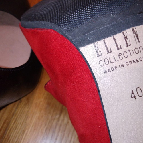 Ellen pumps size 40 used, red and black