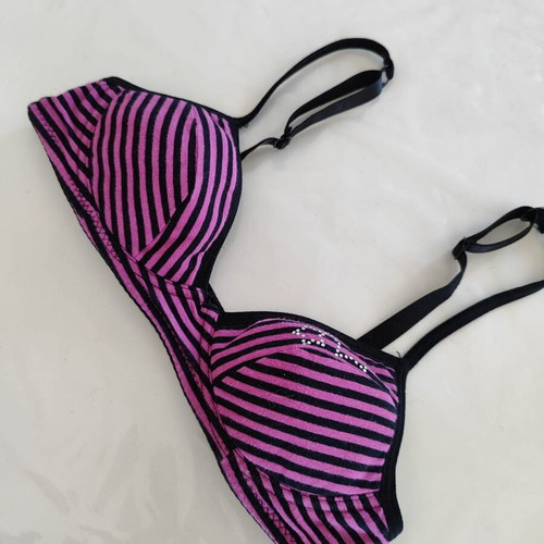 Vintage Youth Bra Size 65B Like New, Fuchsia and Black