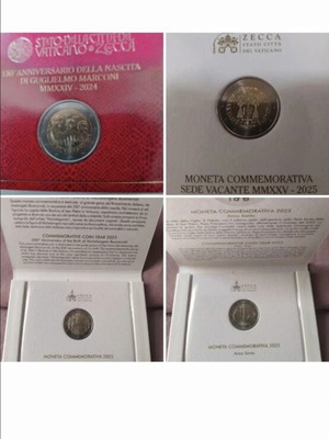 Vatican 4 Coins Card 2024/25 Commemorating Michelangelo
