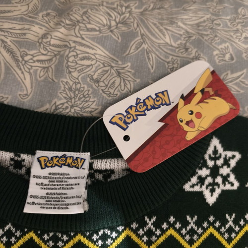 Difuzed Pokemon Pikachu Christmas Spirit Ugly Sweater Large new