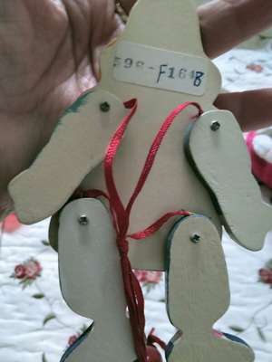 Set of three wooden jointed dolls like new