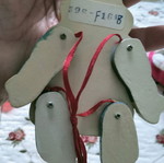 Set of three wooden jointed dolls like new