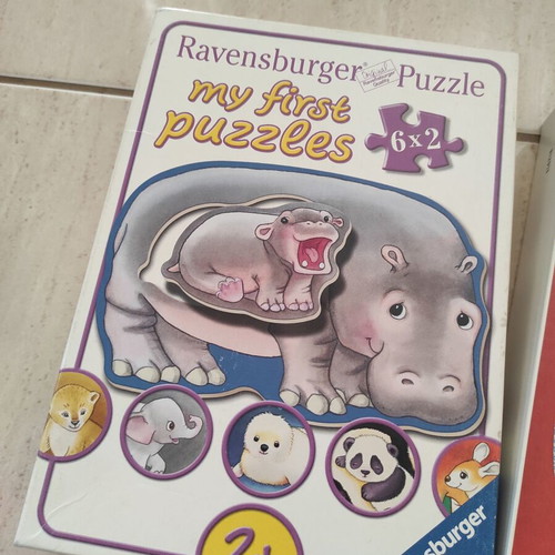 Ravensburger Puzzles 2+ used, animal and food matching set, 2 boxes