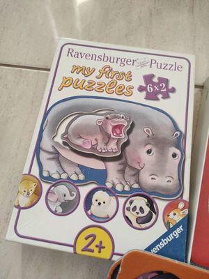 Ravensburger Puzzles 2+ used, animal and food matching set, 2 boxes