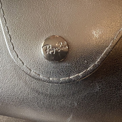 Ray Ban glasses case used, black faux leather