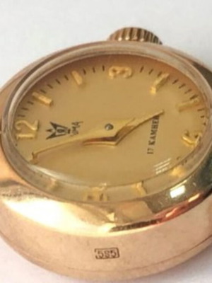Yashma vintage 14K gold wristwatch, mechanical, women's