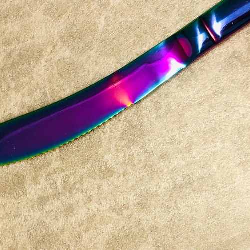 Titanium gradient kitchen knife new