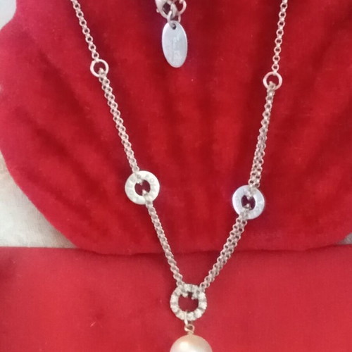 Folli Follie 925 silver necklace with pearl