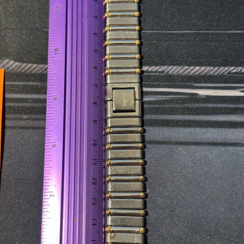 Le Noir vintage watch bracelet used, gold and silver
