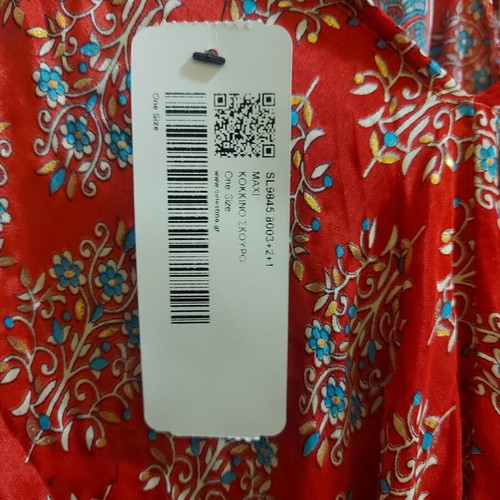 Celestino midi dress with open back, new, red, viscose