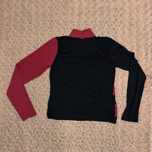 Vintage two-tone blouse like new, size M-L, black and pink