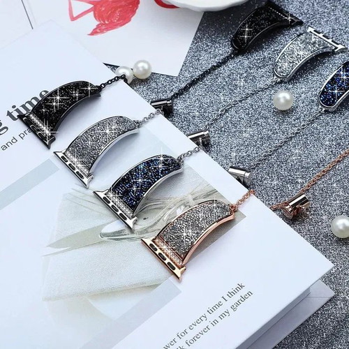 Stainless steel watch bands with crystals for Apple Watch Ultra/SE/11/10/9/8/7 new