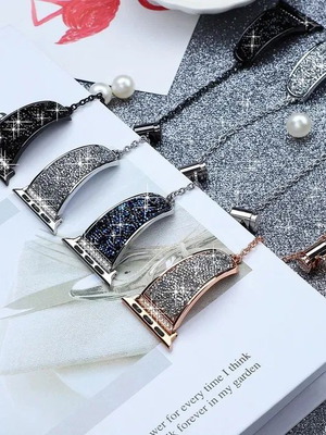 Stainless steel watch bands with crystals for Apple Watch Ultra/SE/11/10/9/8/7 new