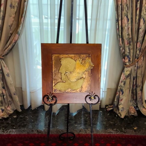 Relief artwork Errea.m 40x40 cm like new, mixed media