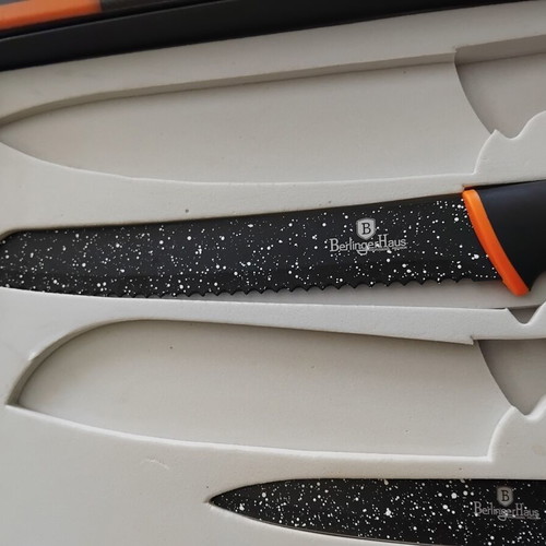 Berlinger Haus Granit Diamond Line kitchen knife set of 3 new