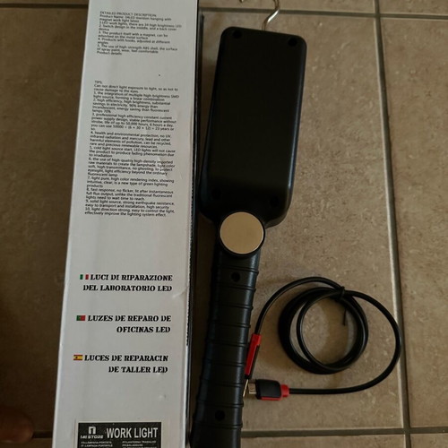 Rechargeable lamp 34 led with hook, magnet and usb charger 28 cm new
