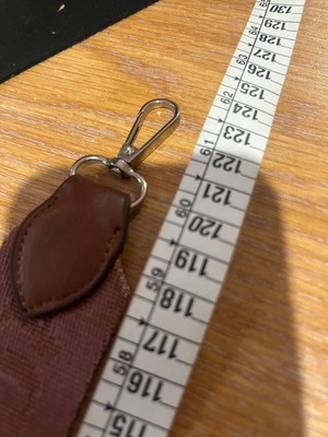 Bag strap new, brown with silver metal details and technoleather