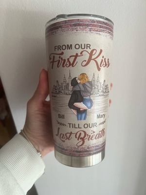 Thermos cup with straw holder like new