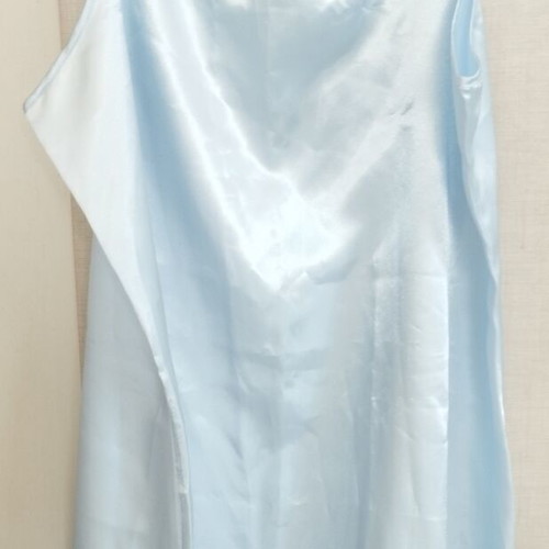 Luxury Baby Blue Satin Top XL XXL like new, adjustable straps