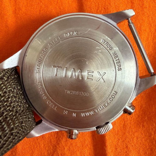 Timex MK1 Chronograph 40mm Unisex Watch with Reversible Fabric Strap Like New