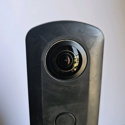 Ricoh Theta S camera used with waterproof and fabric case